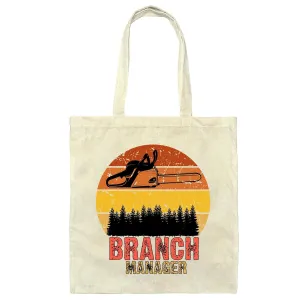 Gift Design for Logger Carpenter Woodworker Woodsman Tree Trimmer Birthday Natural White Multicolor Canvas Tote Bag
