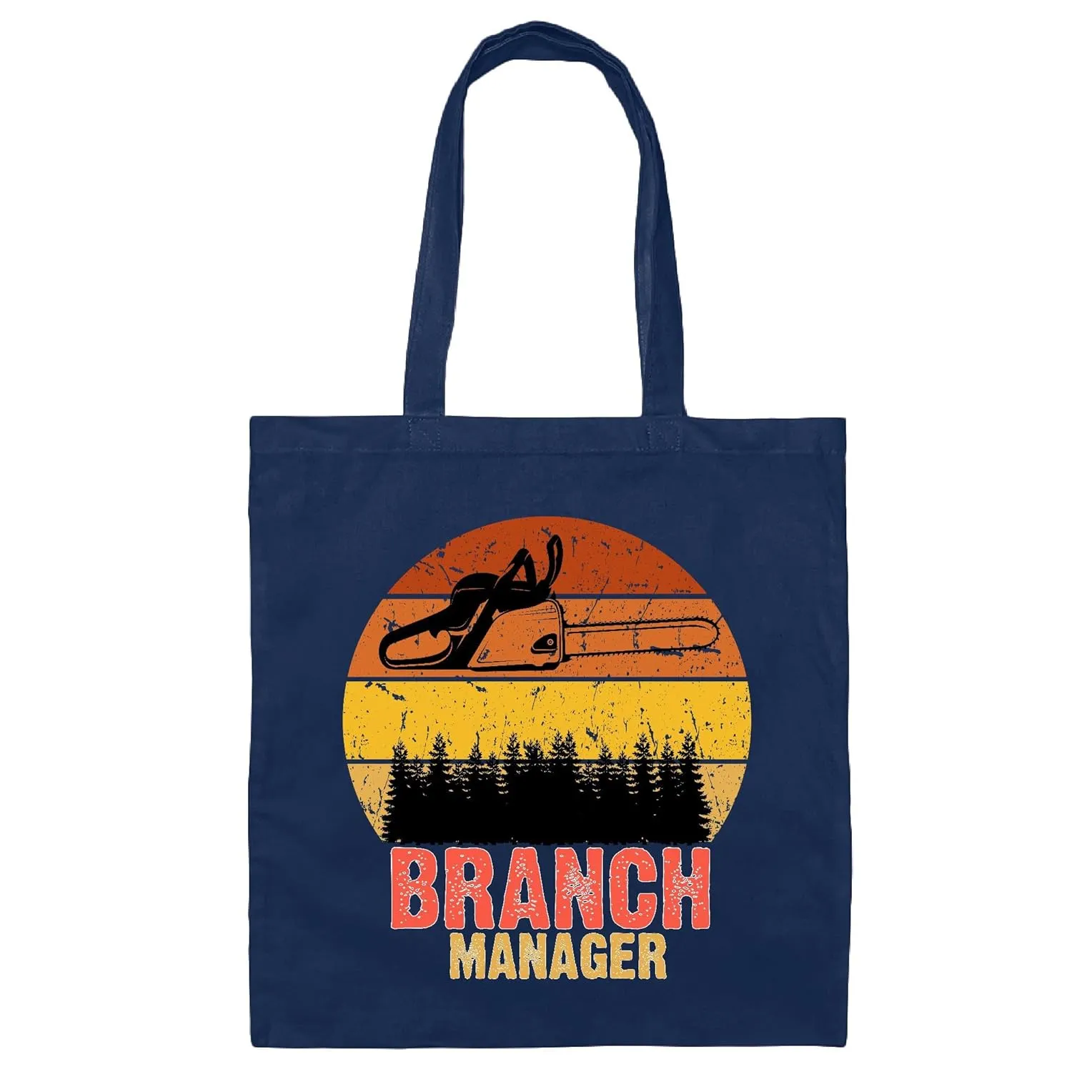 Gift Design for Logger Carpenter Woodworker Woodsman Tree Trimmer Birthday Navy Black Multicolor Canvas Tote Bag