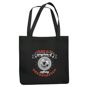 Gift For Coffee Addicts A MustKnow Caffeine Deprivation Symptom Navy Black Multicolor Canvas Tote Bag