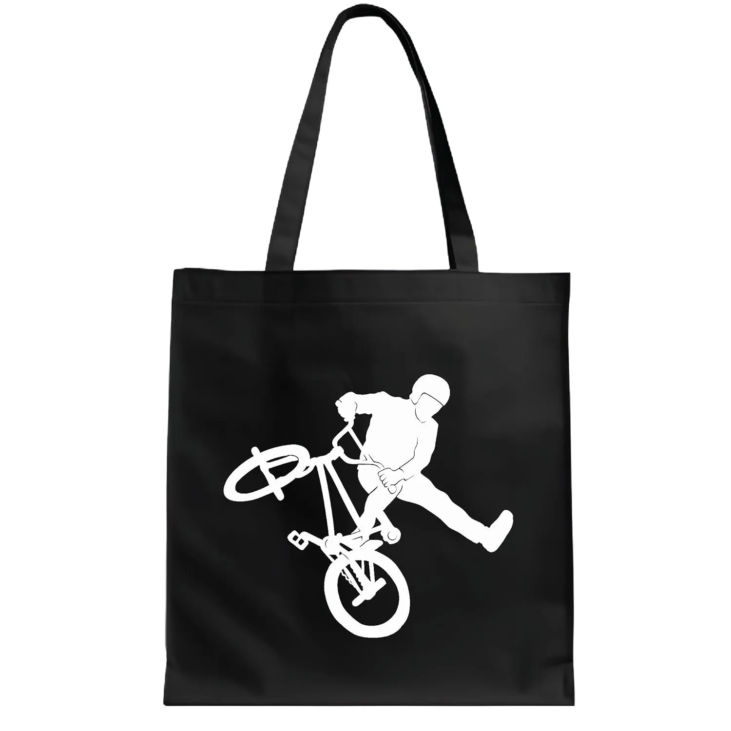 Gift for Cycling Stunt Cycling Navy Black Multicolor Canvas Tote Bag