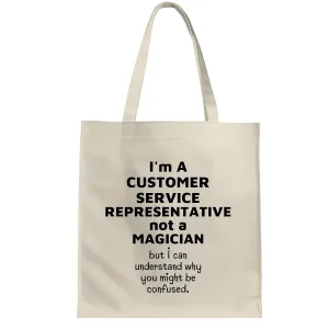Gift for er Service Representative Support Rep Contact Center Agent White Multicolor Canvas Tote Bag