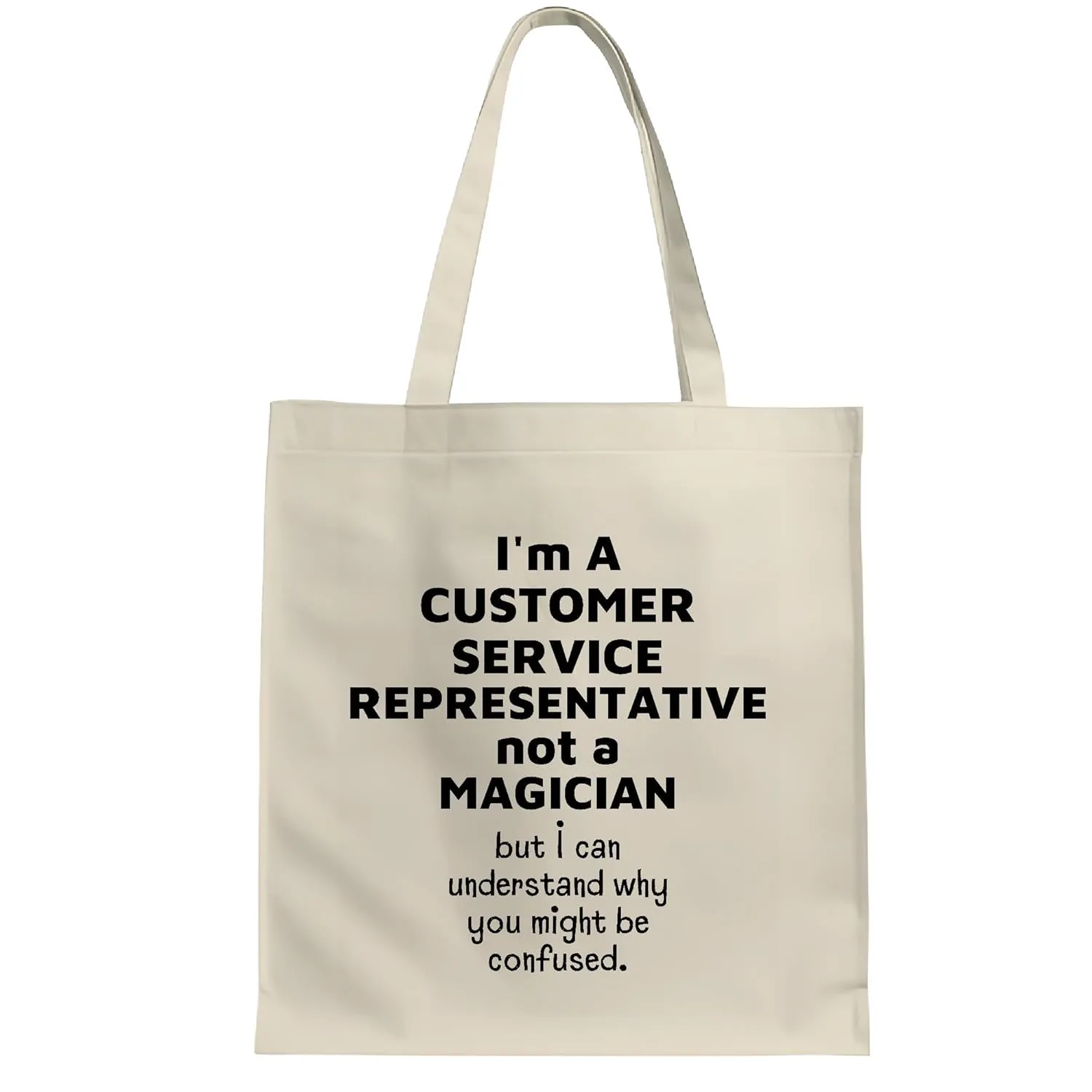 Gift for er Service Representative Support Rep Contact Center Agent White Multicolor Canvas Tote Bag