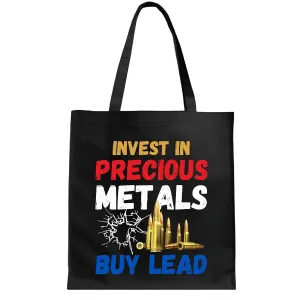 Gift for Precious Metals Investors Lead Buying Guide Black Multicolor Canvas Tote Bag