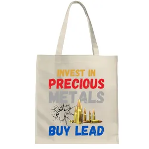 Gift for Precious Metals Investors Lead Buying Guide White Multicolor Canvas Tote Bag