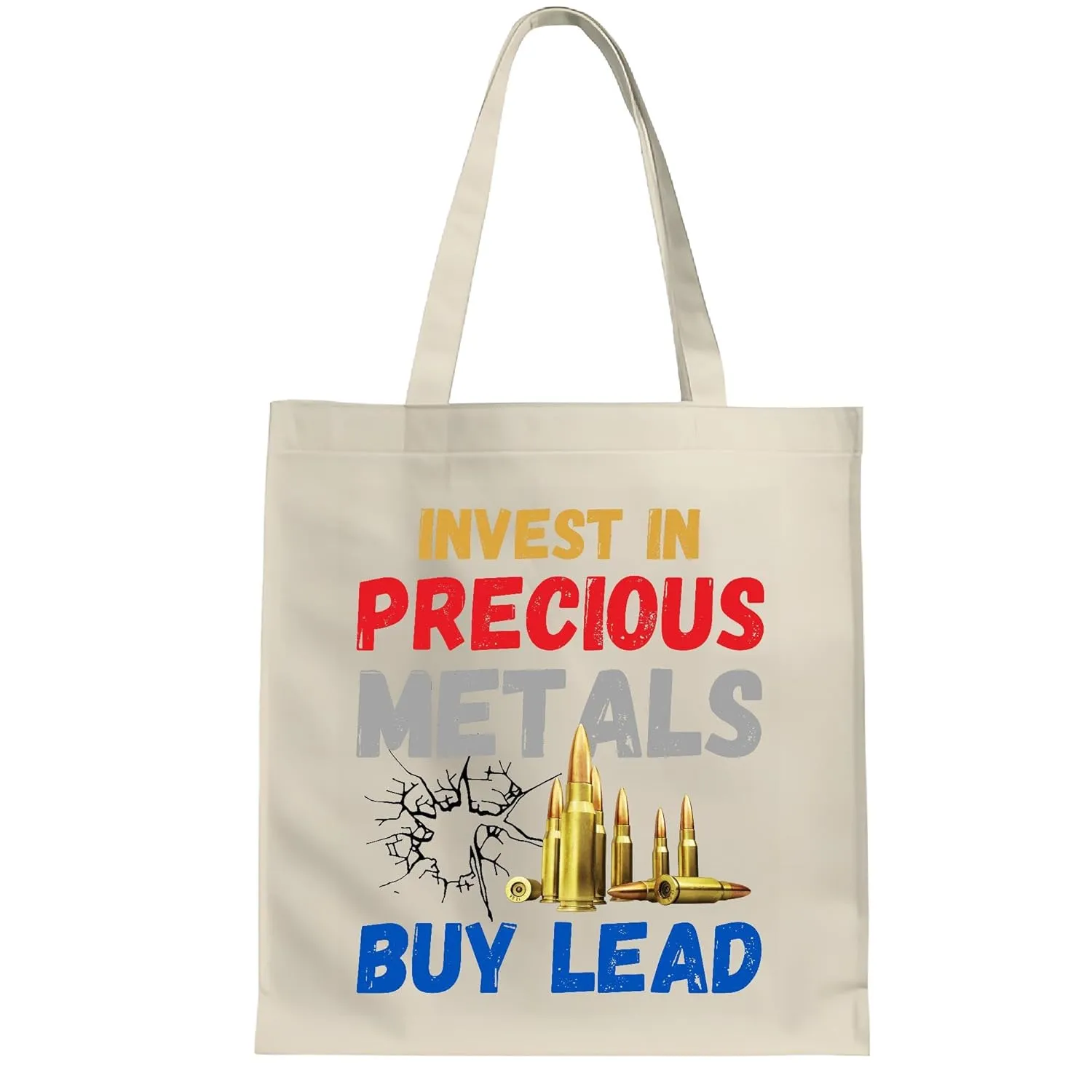 Gift for Precious Metals Investors Lead Buying Guide White Multicolor Canvas Tote Bag