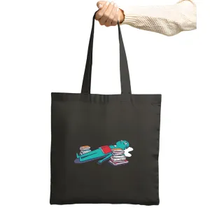 Gift for Students Struggling with Exams Encouragement for Academic Success Navy Black Multicolor Canvas Tote Bag