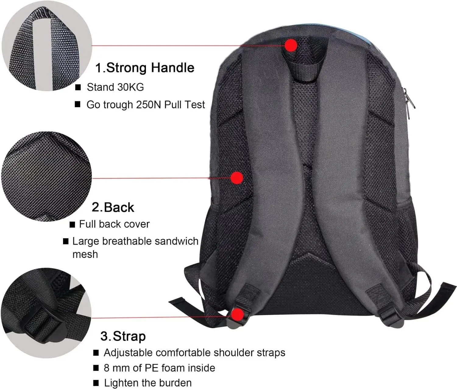 GIFTPUZZ Beach School Bags Backpack Fashion Travel Shoulder Bag Preschool Kids Lightweight Bookbag Durable Outdoor Casual Daypack Knapsack 17" Large Hiking Bag