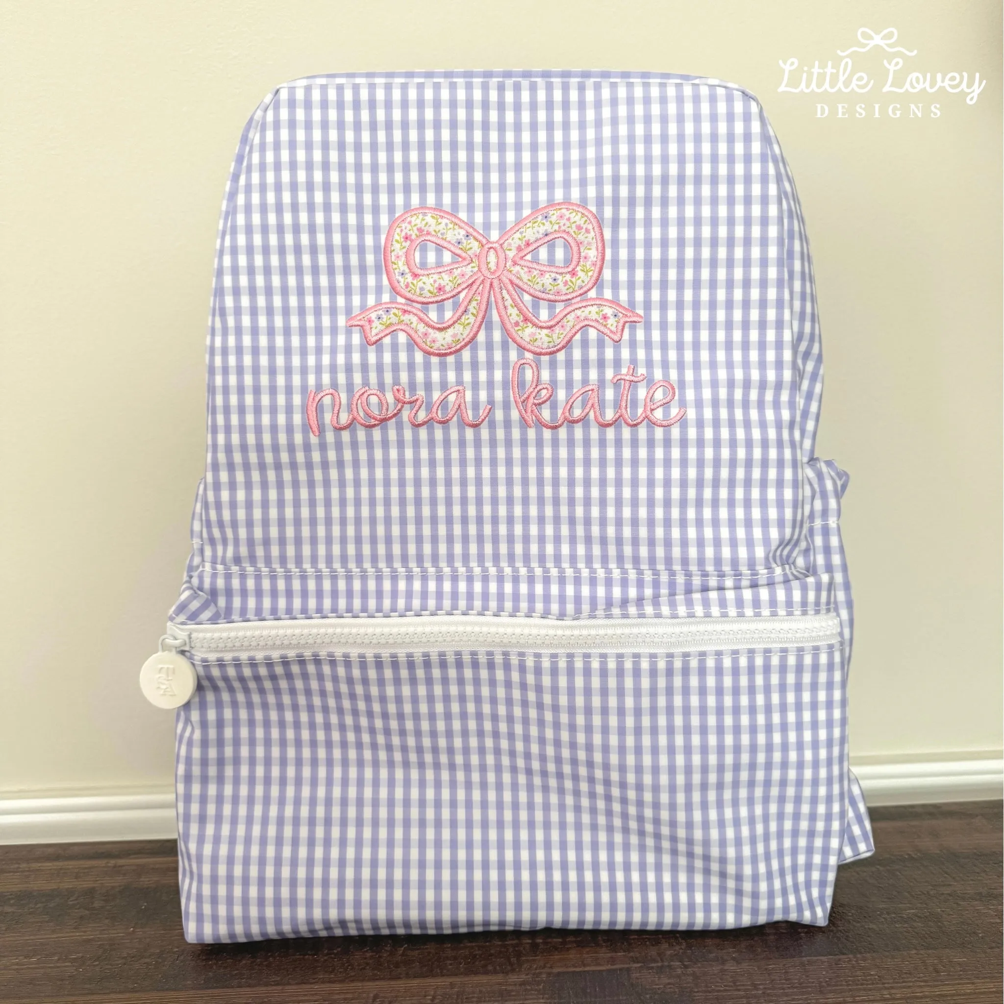 Gingham Lilac Backpack