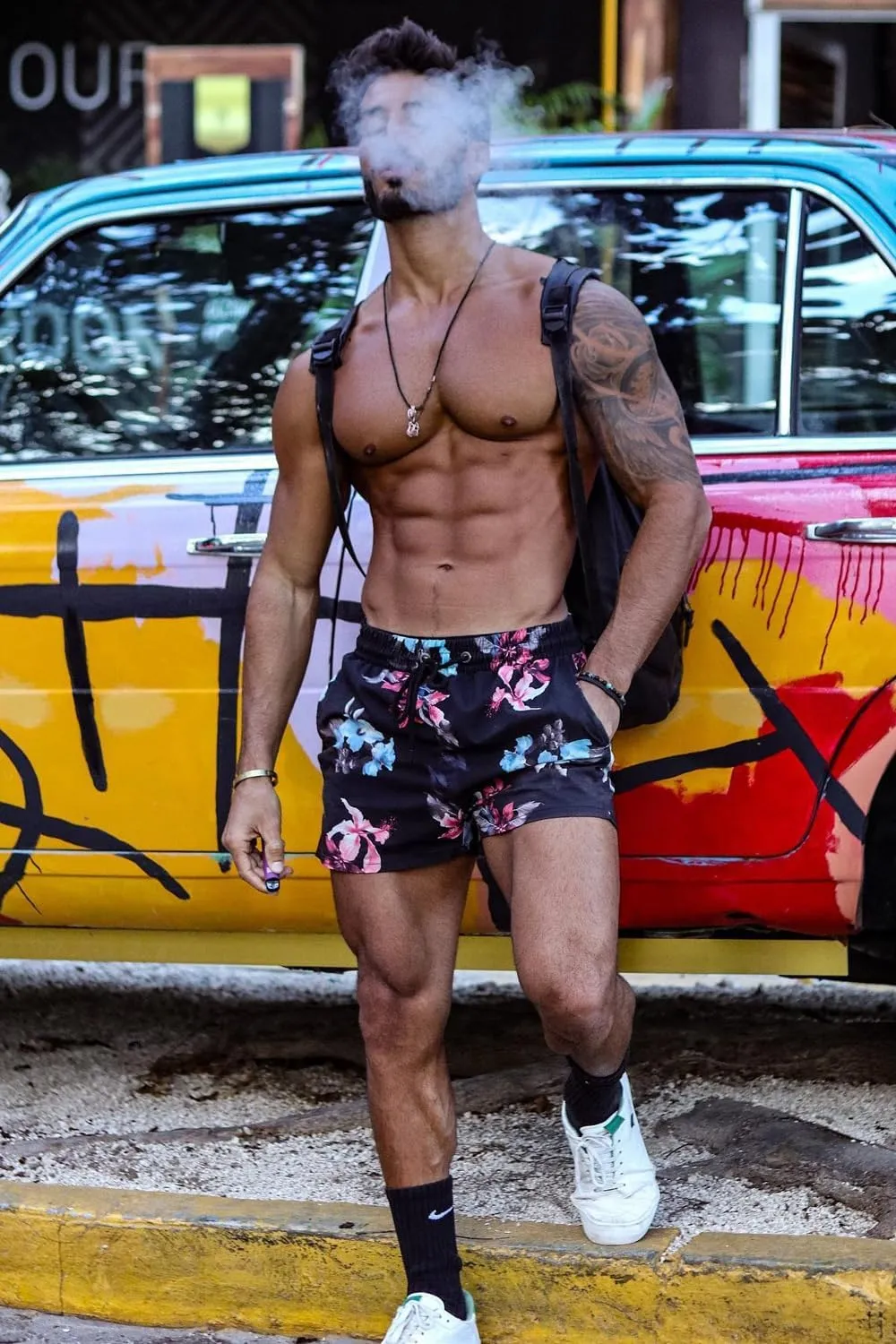 GINGTTO Men's Beach Shorts Bathing Suits with Mesh Lining