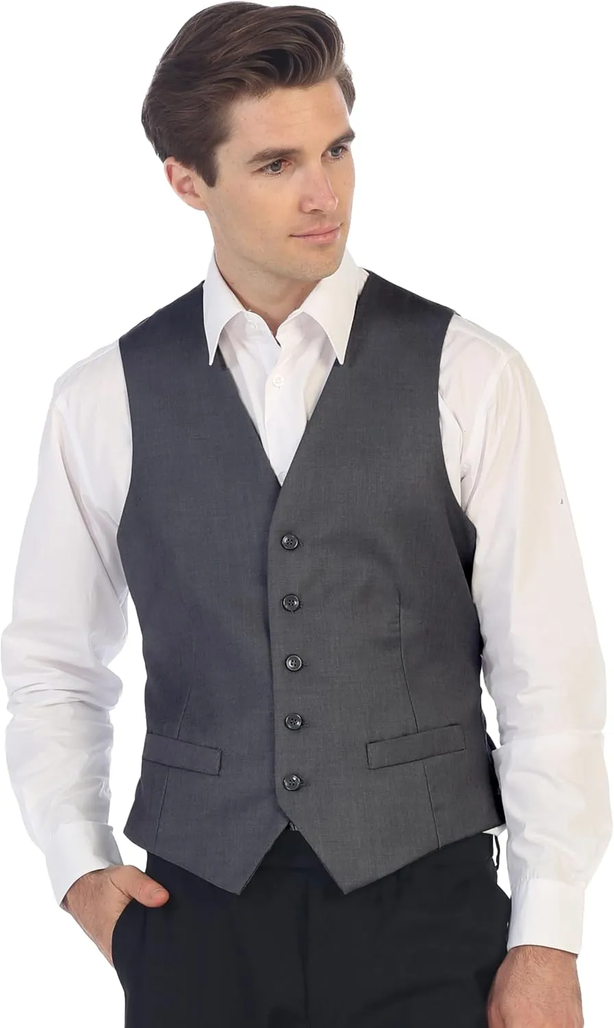 Gioberti Men's Formal Suit Vest Fit for Business or Casual Dress