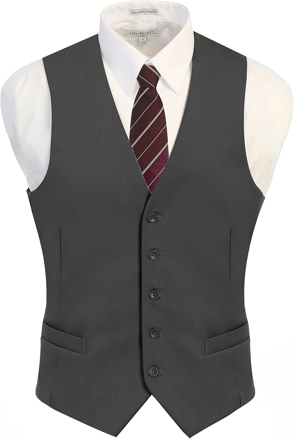 Gioberti Men's Formal Suit Vest Fit for Business or Casual Dress