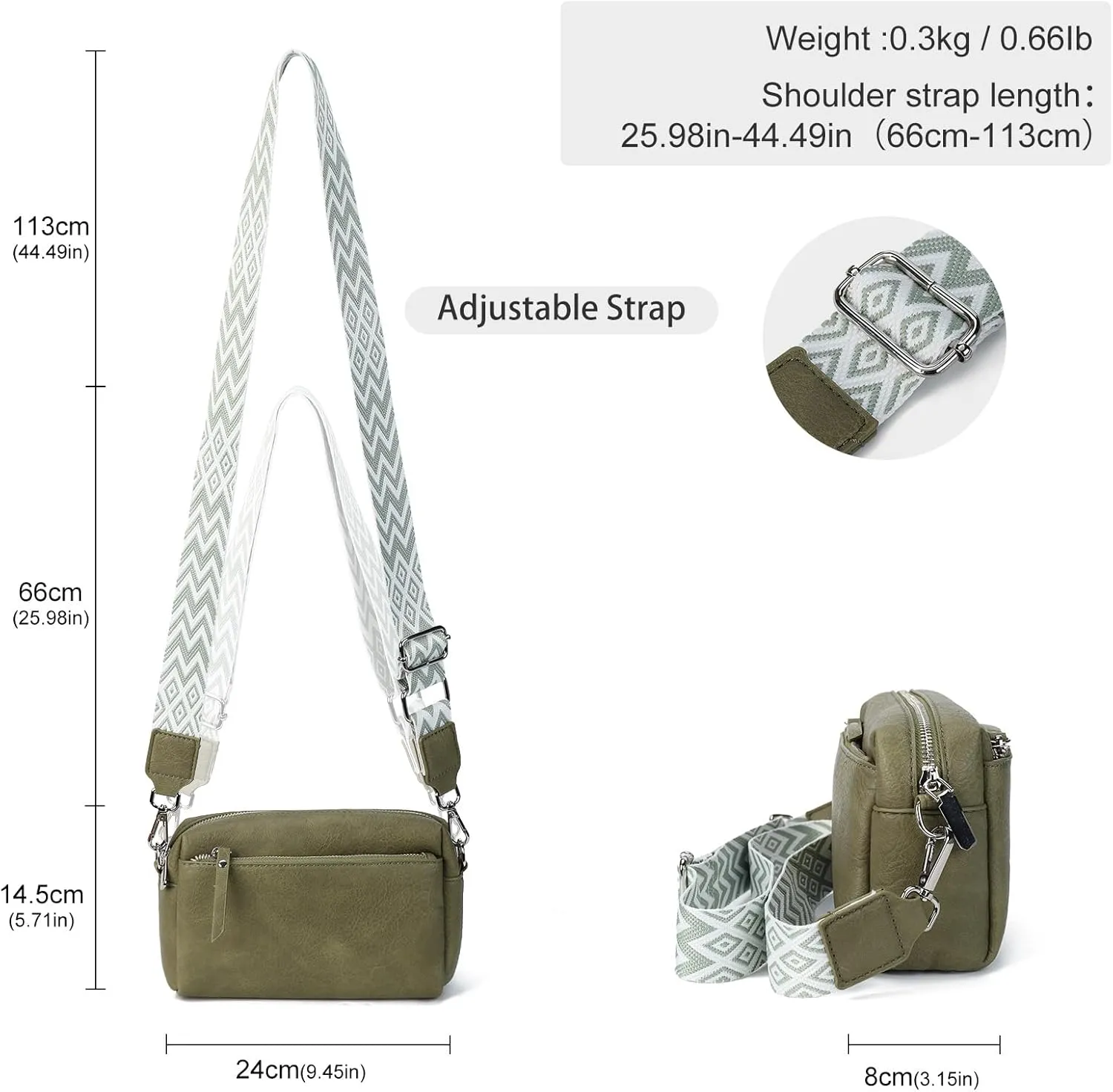 Gladdon Small Crossbody Bags for Women Vegan Leather Trendy Purse with Wide Shoulder Strap