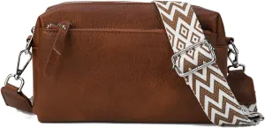 Gladdon Small Crossbody Bags for Women Vegan Leather Trendy Purse with Wide Shoulder Strap