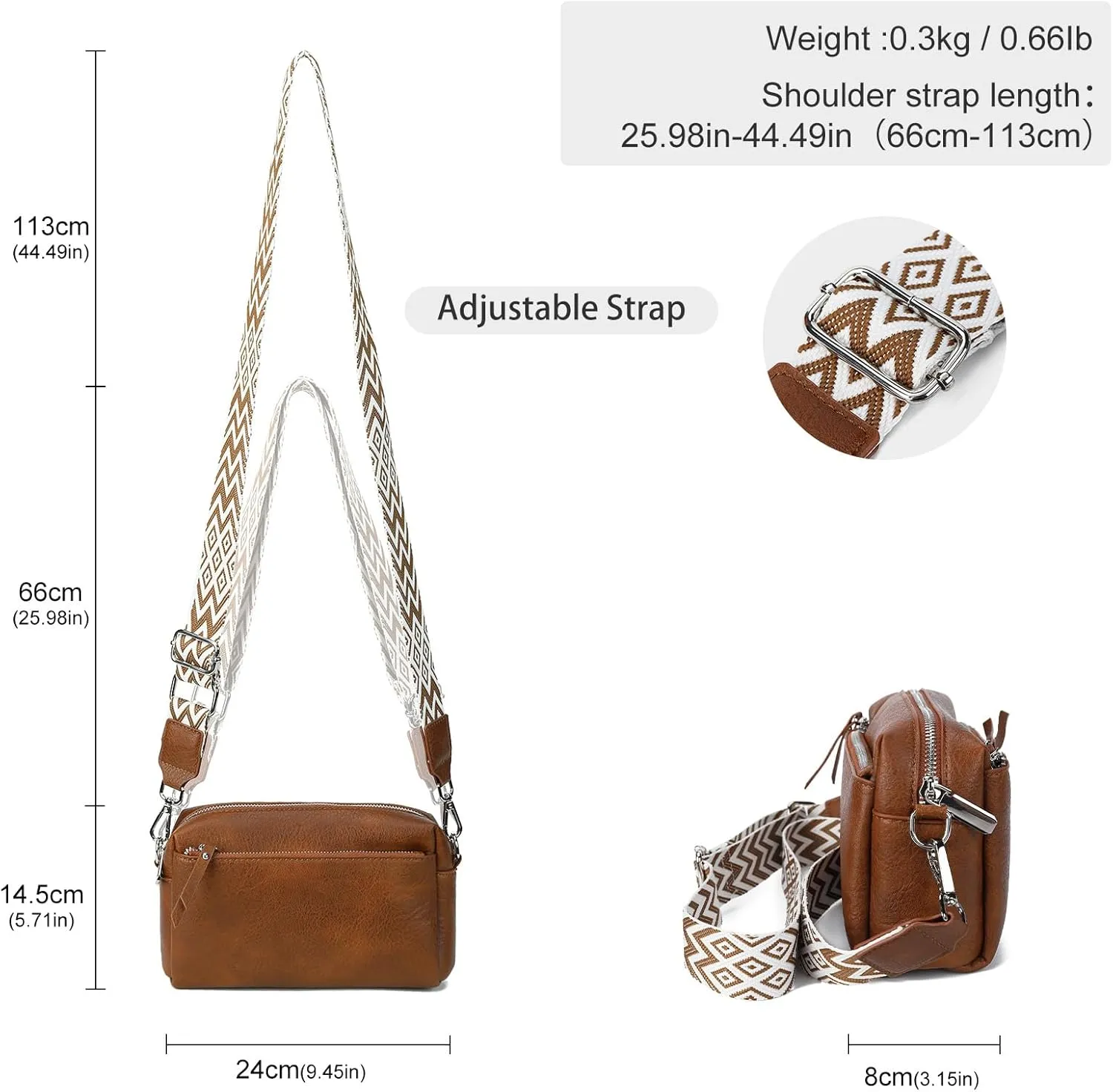 Gladdon Small Crossbody Bags for Women Vegan Leather Trendy Purse with Wide Shoulder Strap