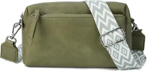 Gladdon Small Crossbody Bags for Women Vegan Leather Trendy Purse with Wide Shoulder Strap