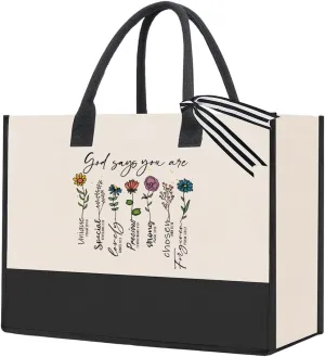God Says You Are Tote Bag - Pastor Wife Appreciation Gift for Christian Women - Bible Gift