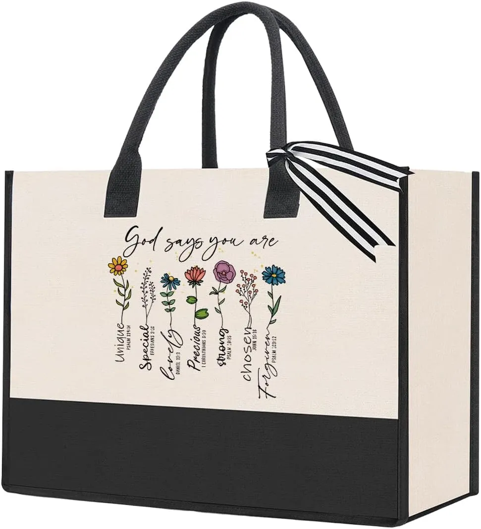 God Says You Are Tote Bag - Pastor Wife Appreciation Gift for Christian Women - Bible Gift