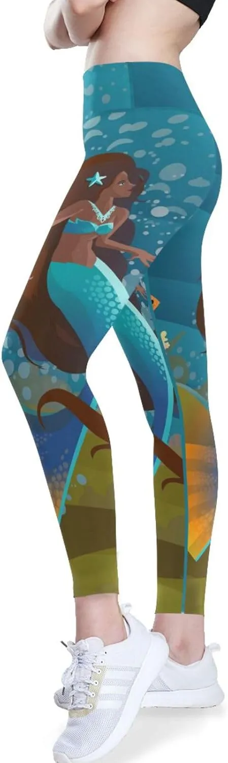 Gold Tribal Arrow High Waisted Leggings for Women - Full Length Capri Buttery Soft Yoga Pants for Workout Athletic
