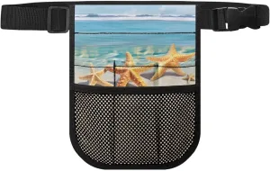 Gomyblomy Beach Starfish Nurse Fanny Pack for Women Men, Kit Practical Nursing Waist Pack with Adjustable Waist Strap, Large Capaciy Nurse Tool Belt Organizer for Medical Supplies