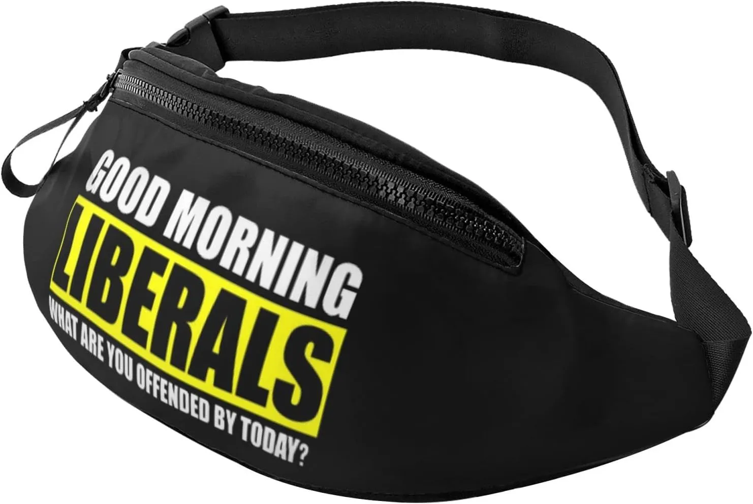Good Morning Liberals Unisex Adjustable Waist Bag Outdoor Sports Running Waist Bag Business Travel Phone Bag