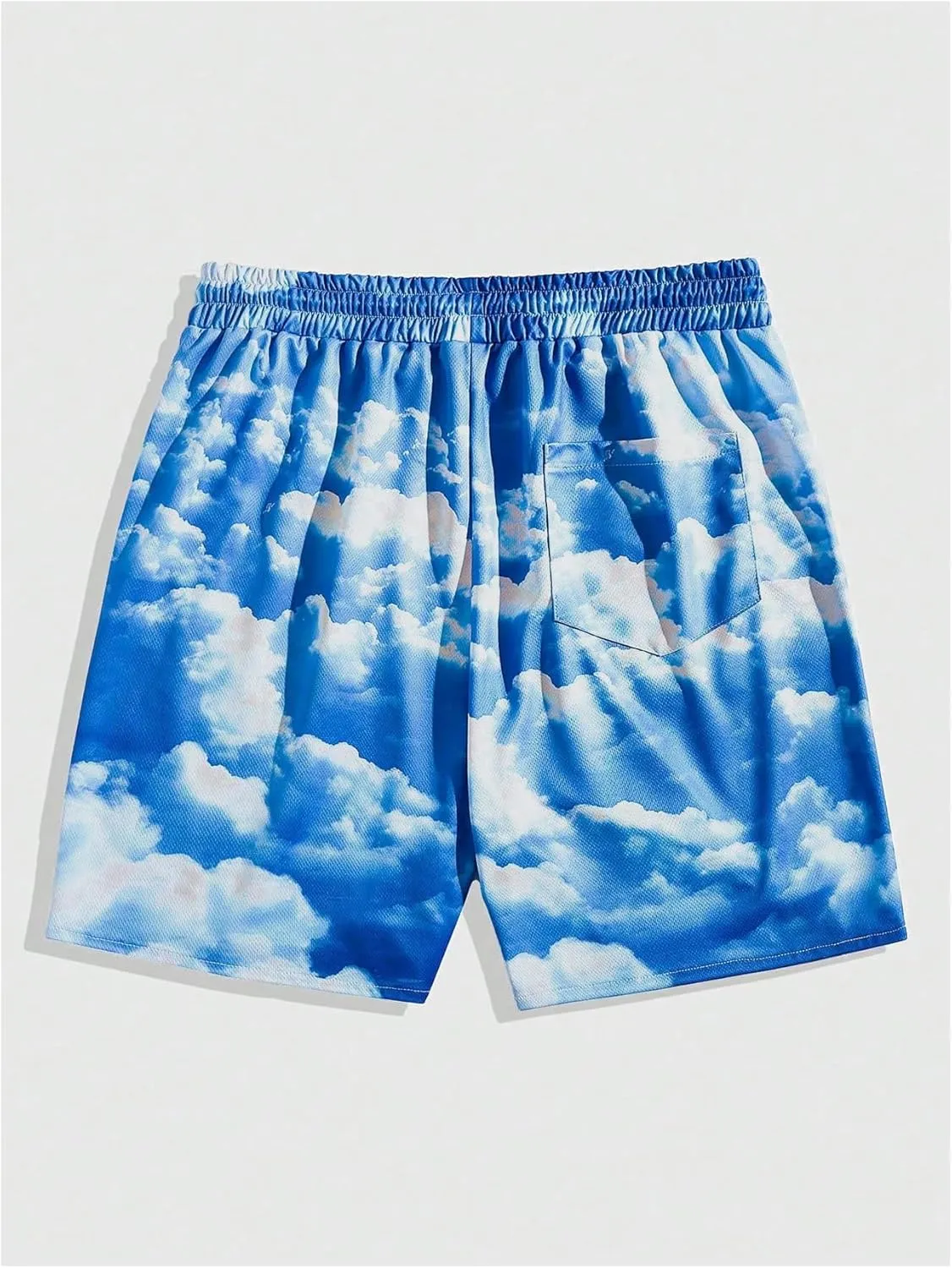 GORGLITTER Men's Reflective Cartoon Graphic Drawstring Waist Track Shorts Workout Short Pants