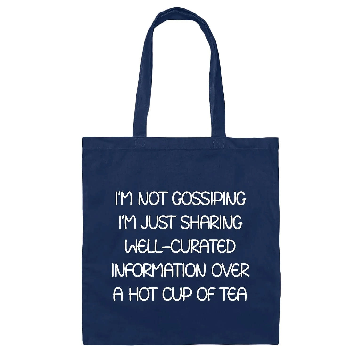 Gossip Tea Gift Unique Idea Friends Mom Daughter Coworker Navy Black Multicolor Canvas Tote Bag