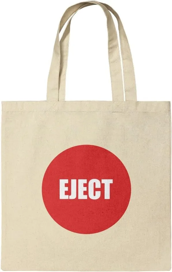 GRAPHICS & MORE Red Eject Button Design Funny Grocery Travel Reusable Tote Bag
