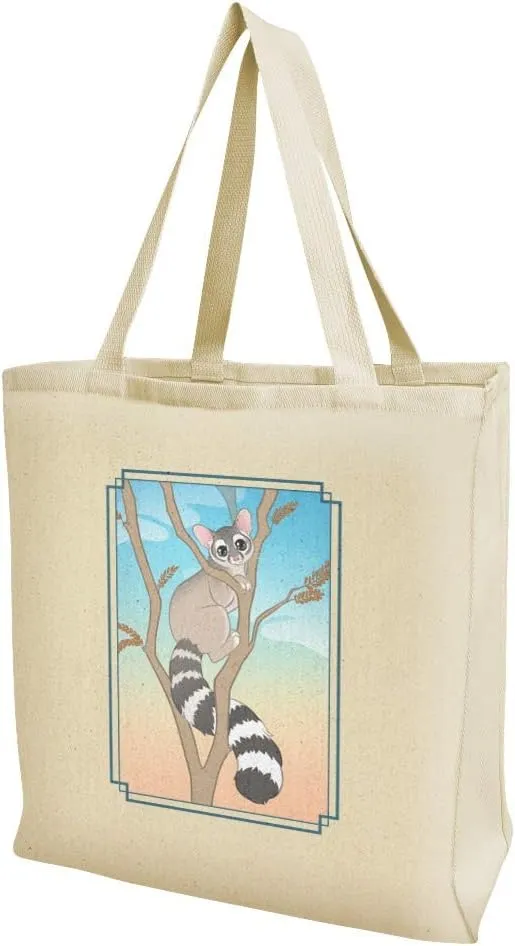 GRAPHICS & MORE Ring-tailed Cat Grocery Travel Reusable Tote Bag