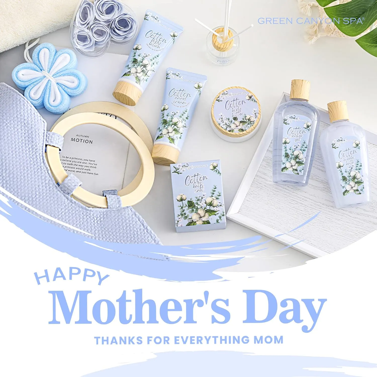 Green Canyon Spa Gift Baskets for Women, Spa Sets for Her, Bath Sets for Women Gift, Spa Gift Basket Sets with Shower Gel, Body Lotion,Mothers Day Gifts for Her