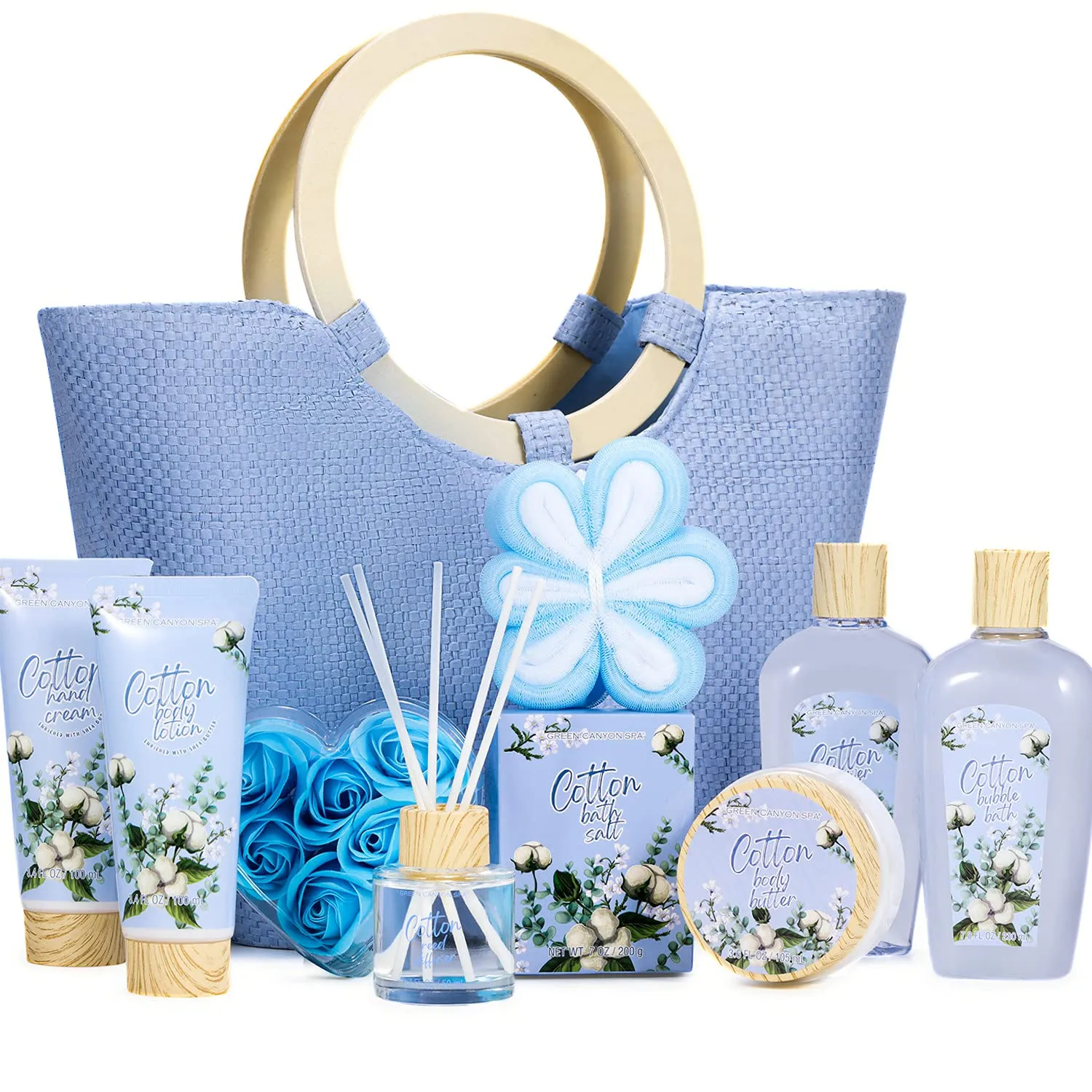 Green Canyon Spa Gift Baskets for Women, Spa Sets for Her, Bath Sets for Women Gift, Spa Gift Basket Sets with Shower Gel, Body Lotion,Mothers Day Gifts for Her