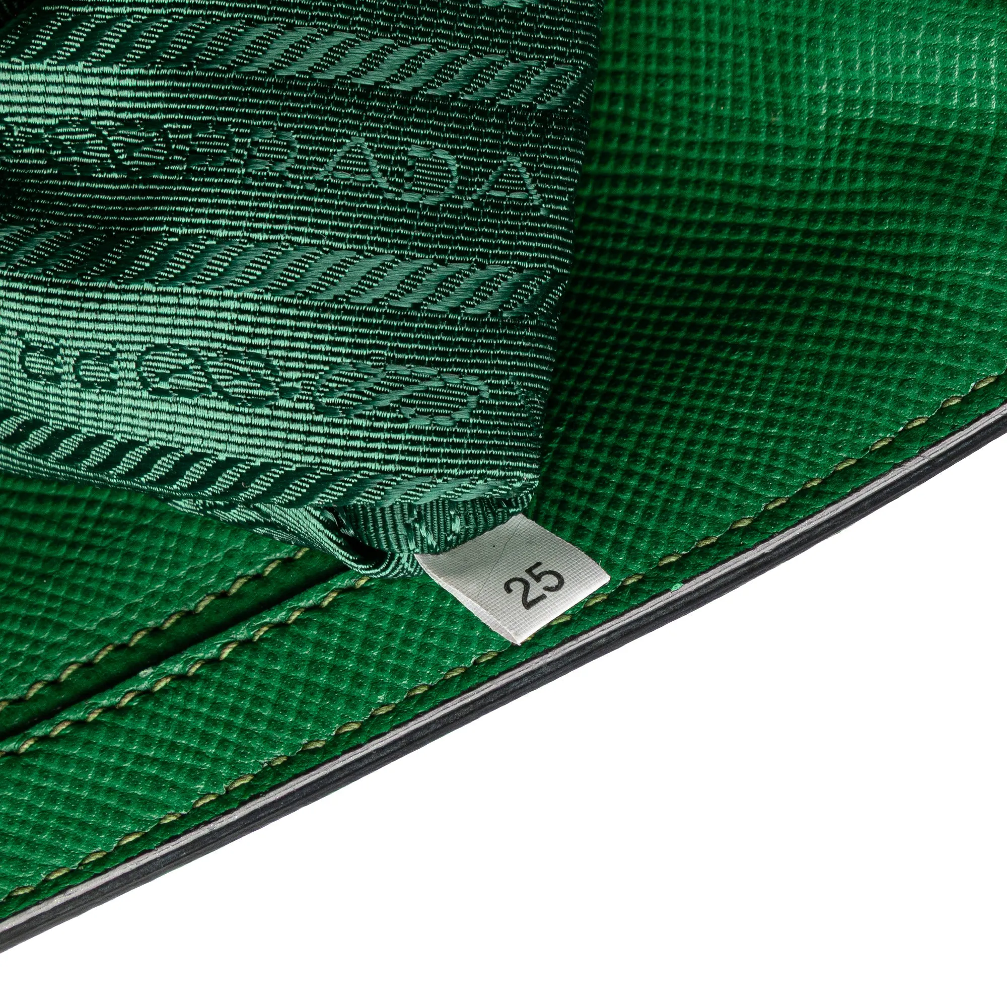 Green Prada Saffiano Cuir Dome Bag Satchel
