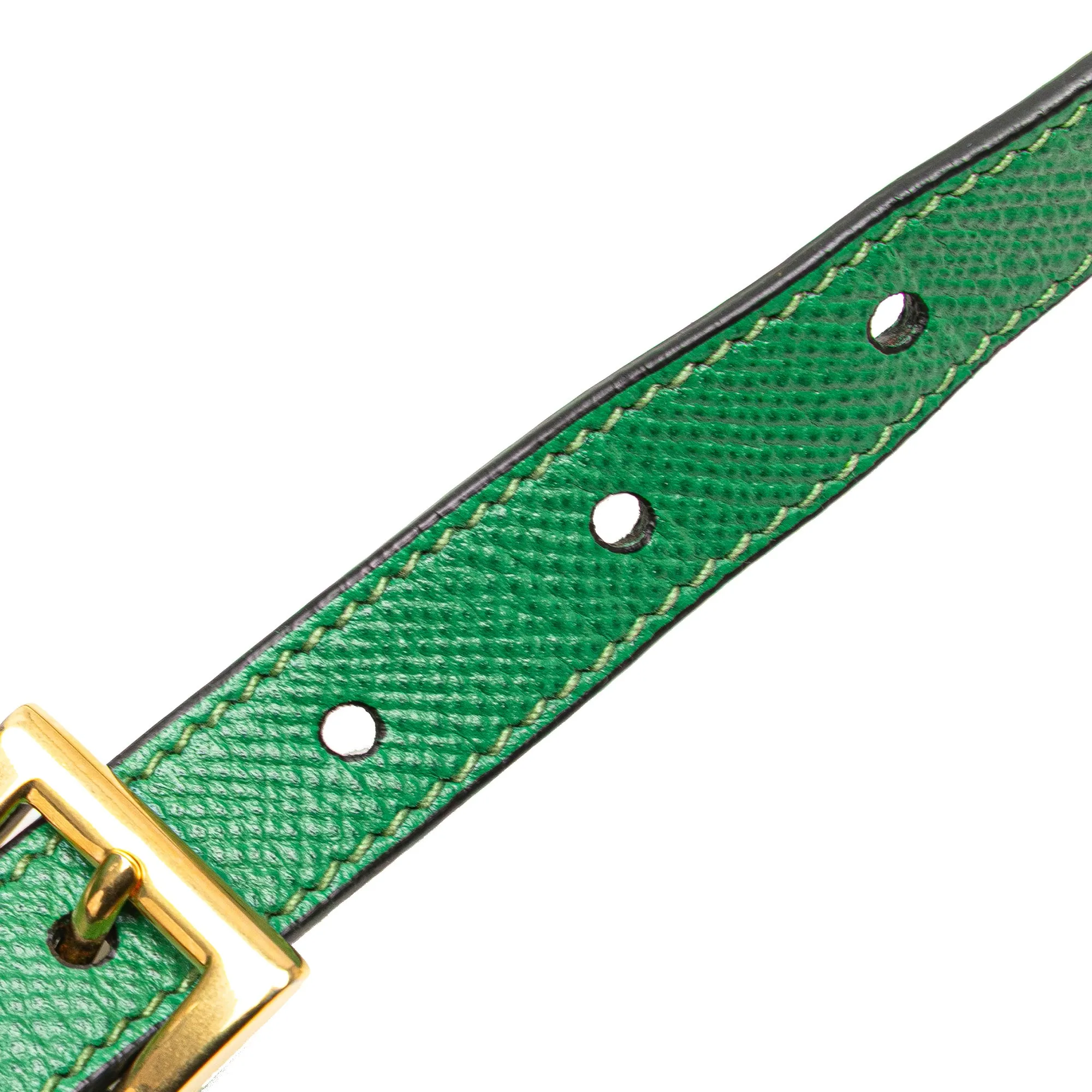 Green Prada Saffiano Cuir Dome Bag Satchel