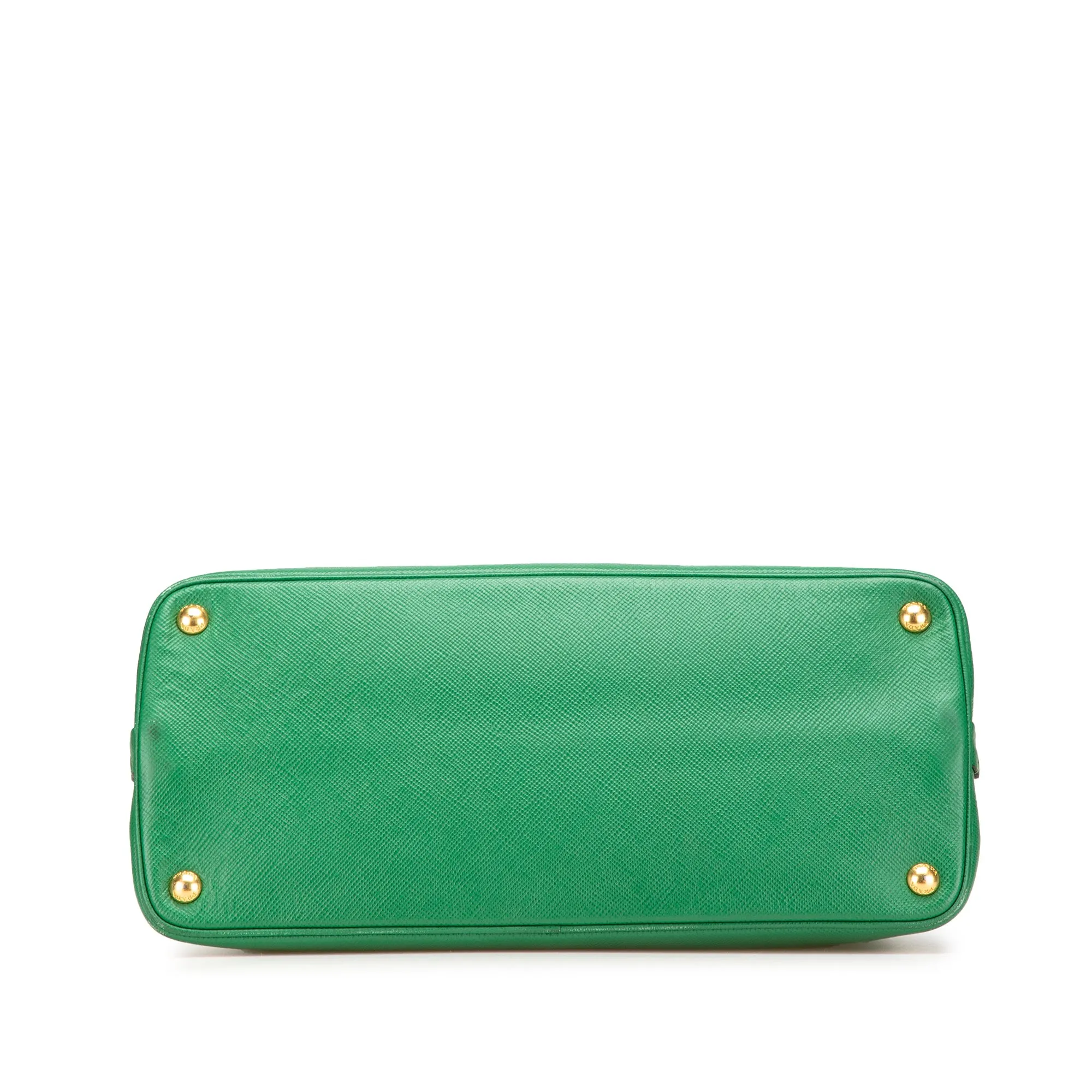 Green Prada Saffiano Cuir Dome Bag Satchel