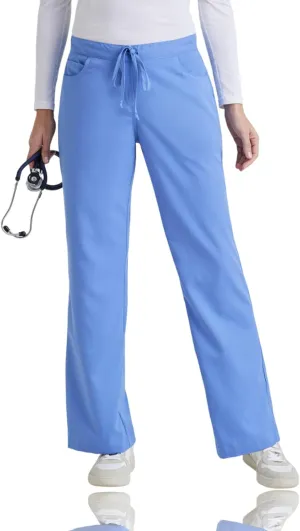 Grey's Anatomy Women's Junior Fit 5 Pocket Drawstring Scrub Pant, Ceil Blue, X-Large