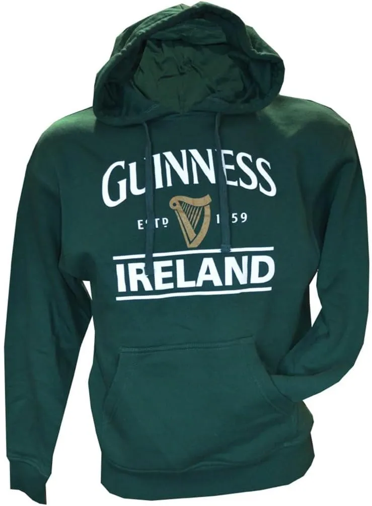 Guinness Green Ireland Harp Unisex Pullover Hoodie Hooded Sweatshirt
