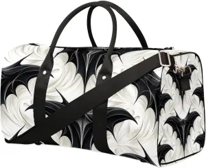 Halloween Bat Travel Duffel Bag for Women Men Waterproof Foldable Overnight Weekender Bag Large Capacity Sports Gym Bag