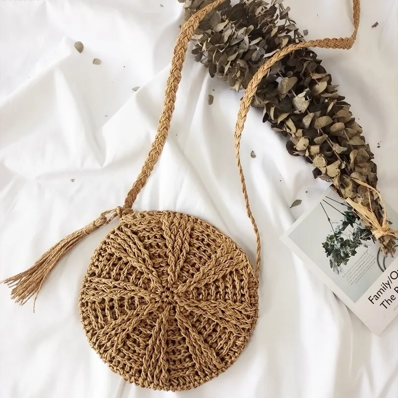 Hand-woven Candy Color Crossbody Bag