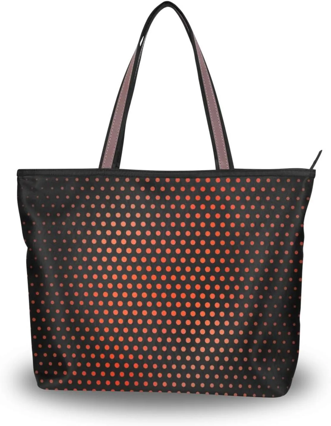 Handbag for Women Polka Dot Red Black Cool Shoulder Bag Gym Tote Travel Shopping Satchel