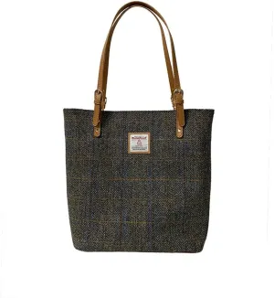 Harris Tweed Tote bag Retro Plaid Large Capacity Handbag Versatile Shoulder Bag