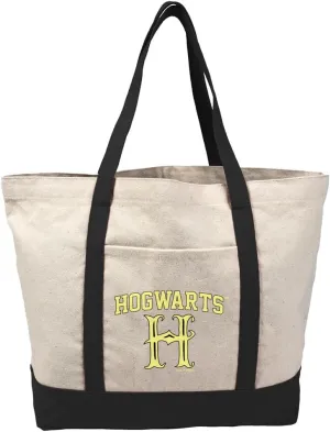 Harry Potter Hogwarts Arch, Tote Bag With External Pocket, Reusable Shoulder Bag for Shopping, Beach, Royal Collection