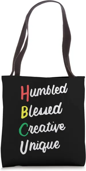 HBCU Apparel African Humbled Blessed Creative Unique Tote Bag