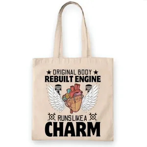 Heart Rhythm Disorder Gifts Arrhythmia Get Well Tote Bag Pacemaker Tote Bags for Heart Attack Patients Natural White Multicolor Canvas Tote Bag