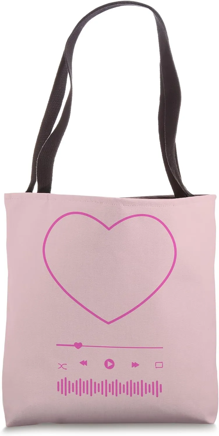 Heart Song Listener Artistic Design Tote Bag