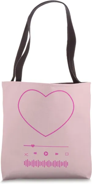 Heart Song Listener Artistic Design Tote Bag