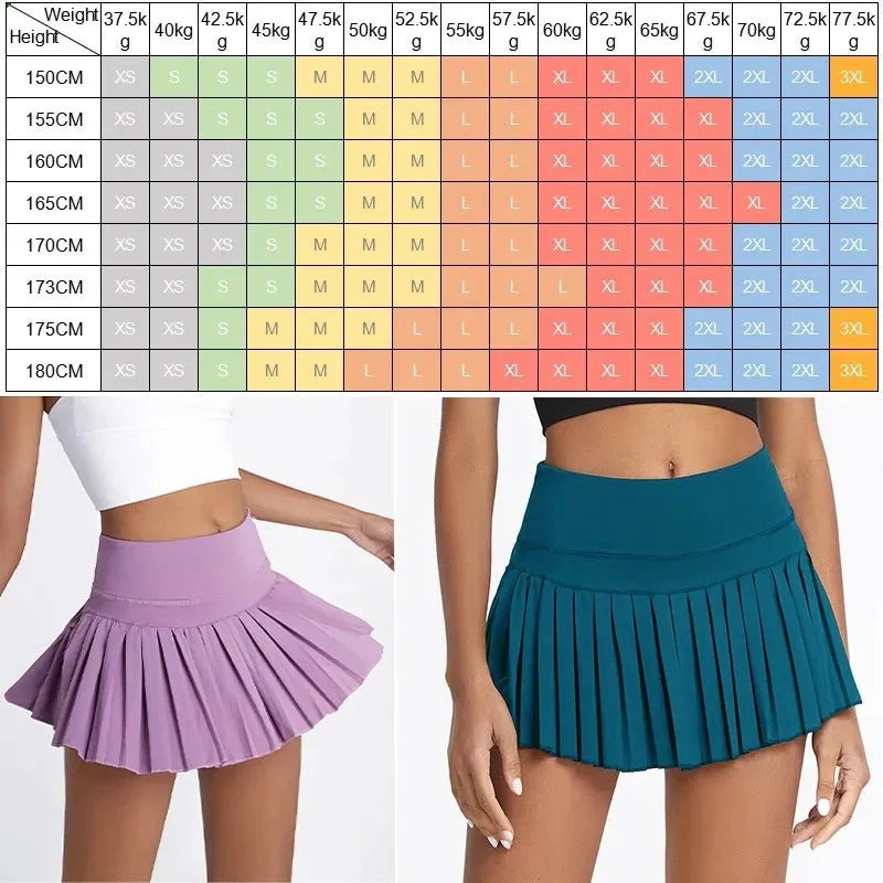 High-Waist Tennis Skirt with Safe Hidden Pocket