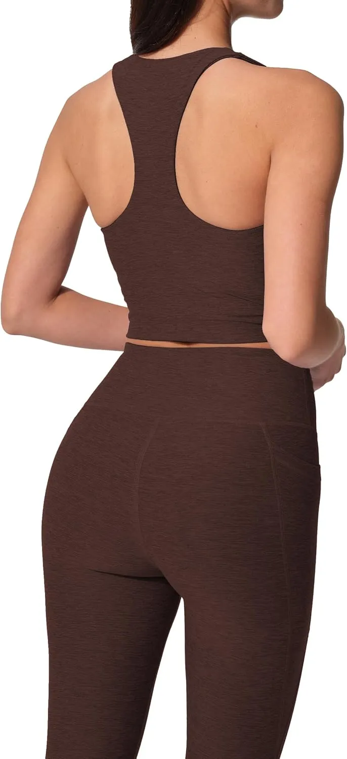 High Waist Yoga Pants with 2 Side Pockets,Ultra Soft Tummy Control Athletic Leggings for Women