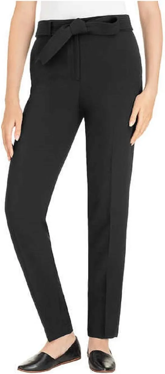 Hilary Radley Ladies' Tie Front Dress Pant (Black, 6)