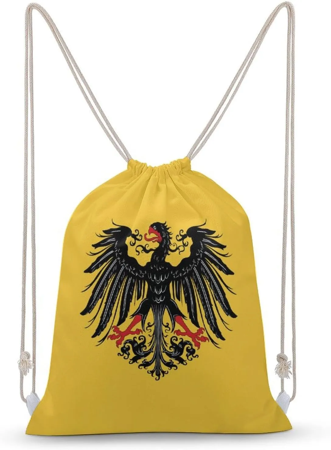 Historical Flag of Holy Roman Empire Fashion Drawstring Backpack Waterproof Travel Sports Gym Bag Unisex