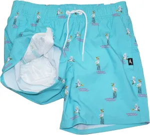 Hollister California Men's 4-Way Stretch Guard Fit Swim Trunk 5" W/Inner Mesh HOM-8