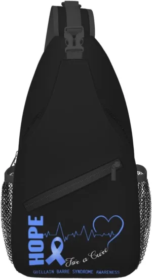 Hope For A Cure Guillain Barre Syndrome Awareness Crossbody Bags For Women Men Chest Backpack Gym Shoulder Bag Travel Outdoor Sports Casual Crossbody Bags